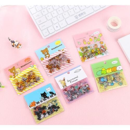 80 PCS/pack Corner Easily Bear Easily Bear Sticker Pack Sticker A Childrens Stationery Kit DIY Decorative Stickers Notebook