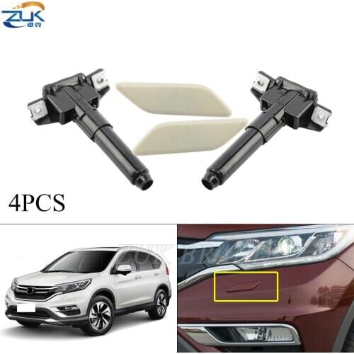 ZUK Front Headlight Cleaning Nozzle Or Sprayer Cap For HONDA CRV 2015-2017 Asian USA Model Head Lamp Washer Jet Cover Shell