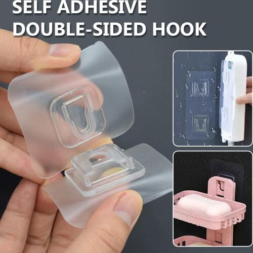 Hot Double-sided Adhesive Wall Hooks Wall Hooks Hanger Strong Suction Cup Sucker Wall Storage Holder For Kitchen Bathroom