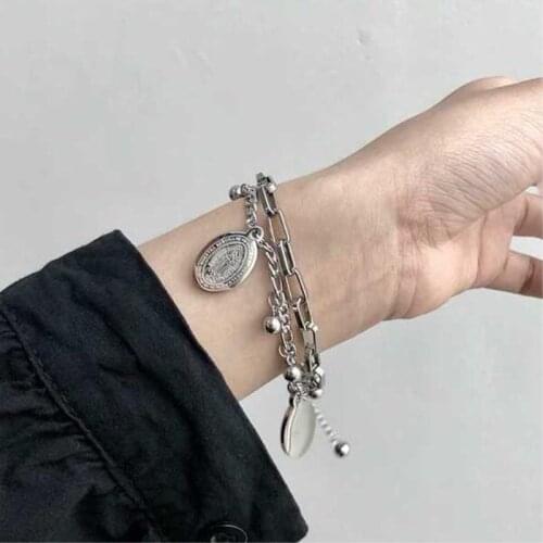 2021 New Hip-hop Bracelet Metal Style Punk Bracelet Men and Women Bracelet Anime Bracelets Gothic Temperament Jewelry Wholesale