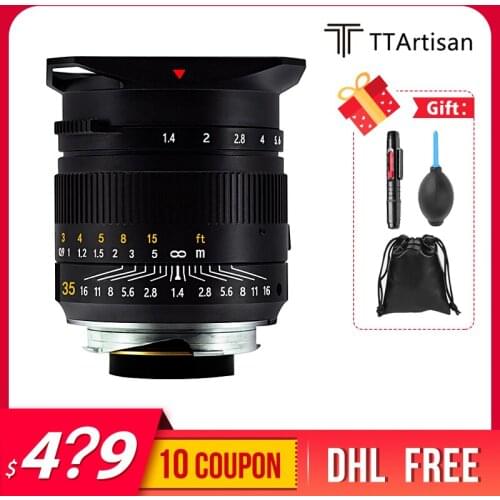 TTArtisan 35mm F1.4 Full Fame Lens for Leica M-Mount Cameras Like Leica M-M M240 M3 M6 M7 M8 M9 M9p M10