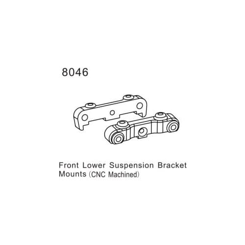 ZD racing 1/8 Upgrade metal CNC Front lower arm fixed block group 8046 Applicable models: 08421,08421V2,08425,08425V2,08427V2