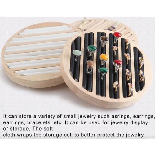 Jewelry Display Tray Slot Ring Stand Showcase Organizer Props Ring Box Earring Necklace Display Plate Organizer Jewelry Storage