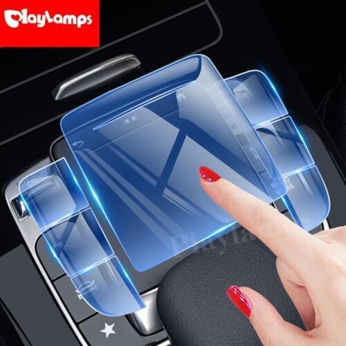 For Mercedes Benz A C E Class A200 C260 E300 transparent Promotion TPU Film sticker for mercedes center console Car Styling