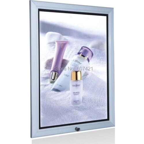 A2 Single Side Weatherproof Waterproof Ourdoor Aluminum Frame Led Light Pockets with Lock,Swing Open