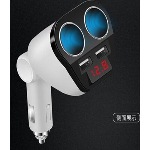 3.1A 1A Aluminum Alloy 2 USB Ports Universal Intelligent Charging Dual USB Car Charger for Mobile Phone