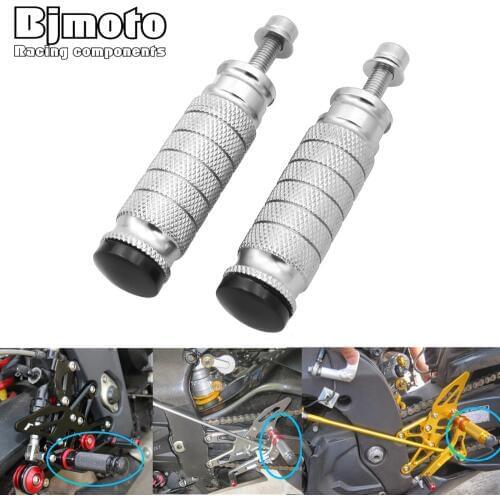Universal CNC Motorcycle Rear Set Footrests Foot peg Gear Shift Brake For Honda Kawasaki Yamaha M8 thread Moto pedal Rearset