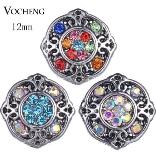 Vocheng Snap Jewelry Accessory Small Petite Ginger Snaps 12mm 3 Colors Snap Button Charms Vn-1826