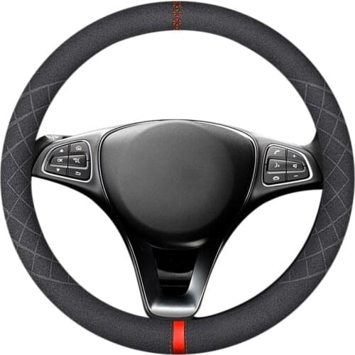 Suede steering wheel cover is suitable for BMW New 3 / 5 1 series gt E48/F48 F83/F25 E90 x4 x5 x6 120i car leather handle cover