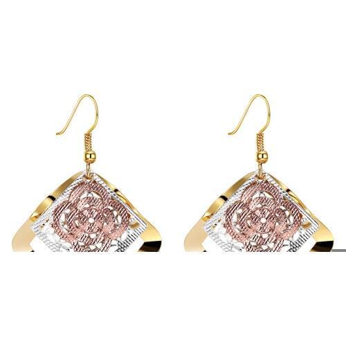 New Arrival Gold Color Earrings for Women Korea Personality Female Wedding earring Classic jewelry Wedding Decoration