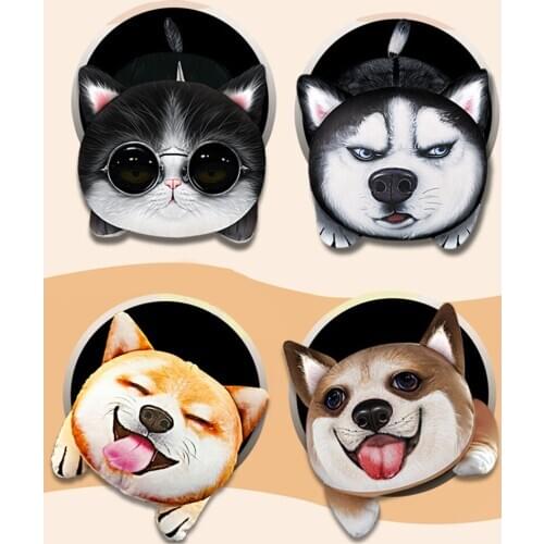 1 Pcs Car decoration 3D cartoon tissue storage box storage bag interesting soft cloth animal pillow car supplies