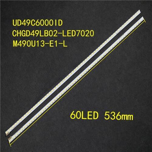 100%new for changhong 49 "TV backlight bar is suitable for UD49C6000ID screen: m490u13-e1-l60 lamp 536MM long 9-pin socket