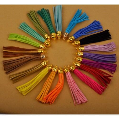 200pcs Tassels Vintage Leather suede tassel phone tassels for DIY Craft jewelry findings pendant earrings accessories