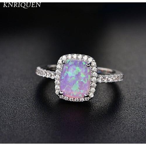 2021 New Arrival 6*8mm Colorful Stone Moonstone Ring for Women 925 Sterling SIlver Gemstone Wedding Engagement Band Fine Jewelry