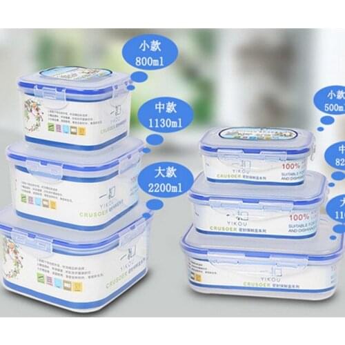 3pcs Microwave Food Container Transparent Lunch Box School Portable Bento Box Fit Hiking Camping Kitchen Accessories Dinnerware