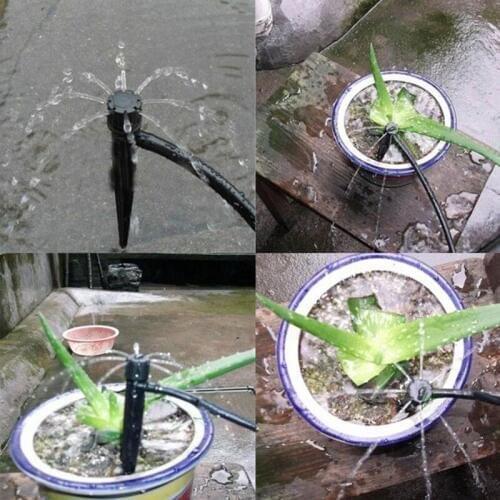 5pcs Inserting ground Garden watering Aspersor drip irrigation Adjustable Sprinkler 360 degree Drippers maintenance equipment