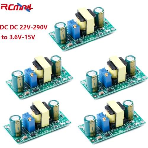 5Pcs Adjustable Isolation Switching Converter Regulator Board Step Down Buck Power Supply Module 22V-290V to 3.6V-15V DC-DC