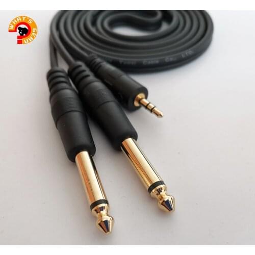 99.99%OFC 3.5mm TRS to Dual 6.35mm Mono Plugs Audio Cable 1/8" TRS to Dual 1/4" Mono Plugs Y Splitter Audio Cable Cord 1.5M