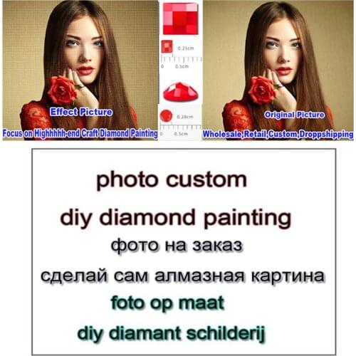 Private Customized 5D DIY Diamond Painting full drill mosaic custom photo 5D Diamond Embroidery Painting needlework art
