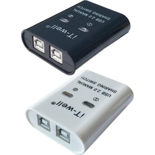 USB Drive-free Manual Print Sharing Device Two Computers Share 1 USB Device for Keyboard Mouse USB Flash Drive Printer