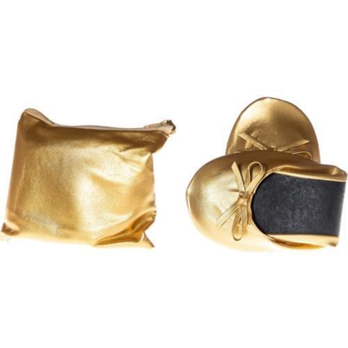 Free shipping! Night club folding gold women shoes for wedding after party dance gift