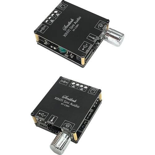 XY-C50H Bluetooth 5.0 Wireless Audio TPA3116 Digital Power amplifier Stereo board 50Wx2 Bluetooth Amp Amplificador 3.5MM USB APP