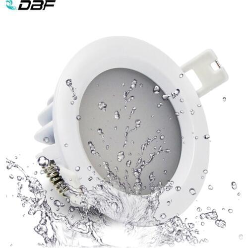 [DBF] IP65 Waterproof LED Downlight 5W 7W 9W 12W 15W LED Spot light for Bathroom LED Recessed Ceiling Lamp AC 110V 220V