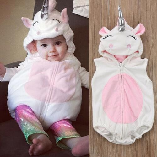 Cute 3D Horse Animal Romper Baby Costume Kids Girls Romper Jumpsuit Outfits Hooded Clothes Gifts