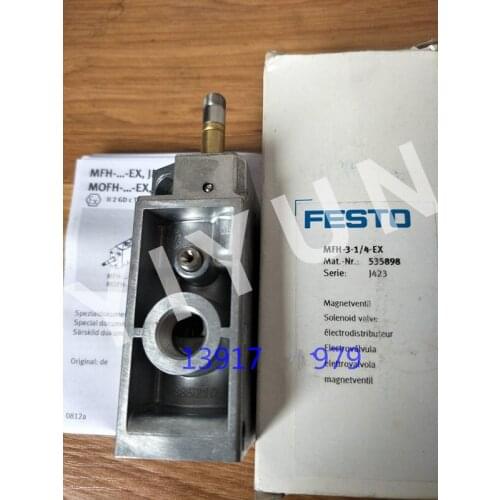 MFH-3-1/4-S 7959 MFH-3-3/4-S 11968 MFH-3-3/4 11967 MFH-3-1/4-S-EX 535901 FESTO Solenoid valve Pneumatic components