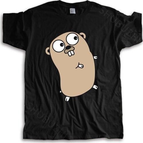 Tshirt men summer top tees t-shirt Golang Gopher men cotton Casual T Shirt unisex t-shirt loose style tops