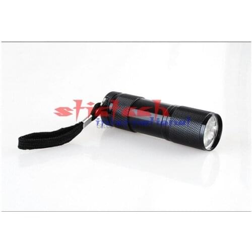 By dhl 200pcs practical Fluorescent agent detection UV 395nm led Flashlight torch lamp purple violet light