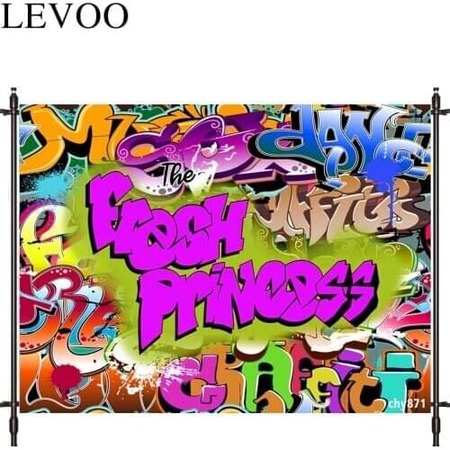 LEVOO Background For Photo Studio Graffiti Princess Prom Hip Hop Abstract Photocall Photobooth Decor Studio Custom Shoot Prop