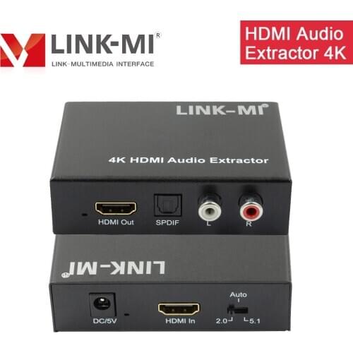LINK-MI HDMI Audio Extractor converter support 4K2K/3D Video format Audio and video decoder Apple TV and various Blu-ray player