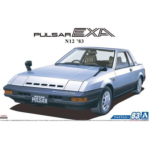 1/24 AOSHIMA Plastic Assembled Car Model Toy Nissan HN12 Pulse EXA 1983 Adult Collection DIY Assembled Model Kit #05614