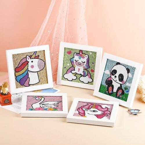 5D Diamond Painting Kits for Kids DIY Diamond Painting for Kids Ages 6+, Full Drill Diamond Painting Kit for Boys& Girls Unicorn
