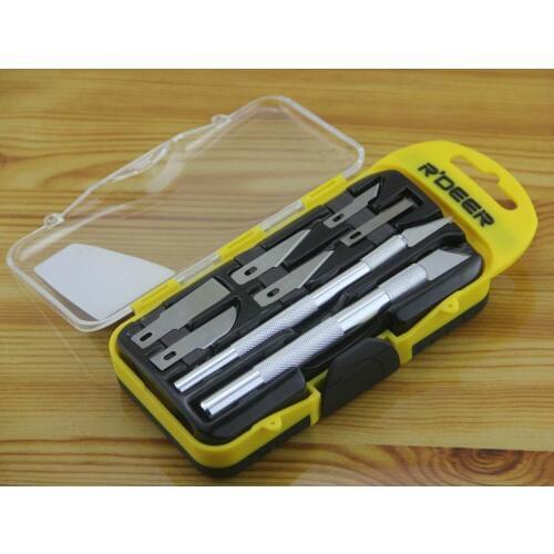 GJQG16B 1 set Hobby Knife Set Craft Tools 8pcs In 1 NEW