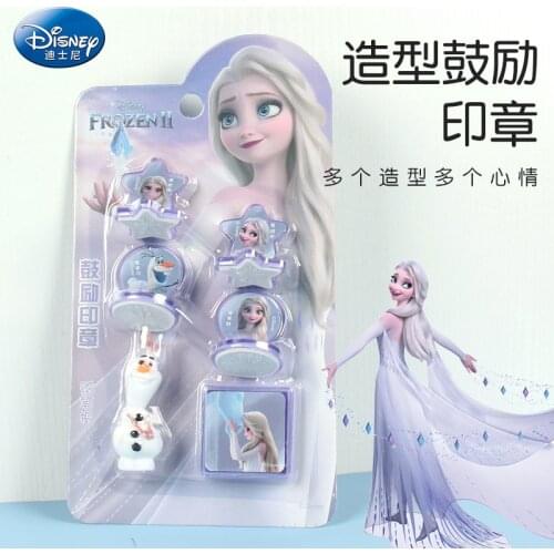 Disney Frozen Cartoon Seal Childrens Medal Kindergarten Encouragement Gift Seal Cute Painting Learning Color Seal Prize