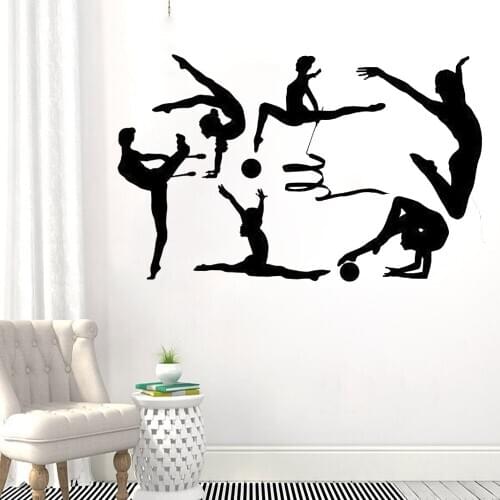 Wall Stickers Rhythmic gymnastics Wall Decal Girls Wall Sticker Art Wall Decal Vinyl Removable FM-30