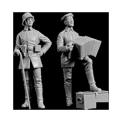 New Unassembled 1/35 ancient Officer Singing include 2 Resin Figure Unpainted Model Kit