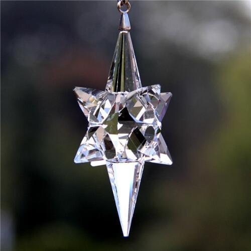 Newest 1pc 89mm Transparent Crystal Icicle Pendant Cars Interior Accessories Ornaments Christmas Tree Hanging Decoration Gifts