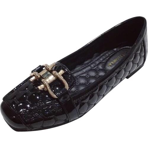 New Flat Shoe Woman Loafers Women Boat Shoes Party Wedding Dress Soft Bottom Square Toe Striking Luxury Brand Design Style