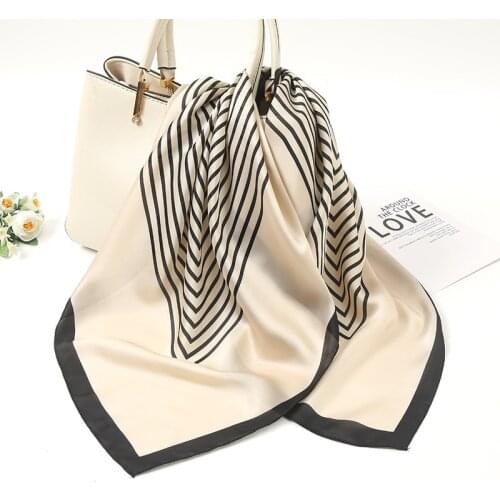 2021 New Print Shawl Wraps Women Silk Scarf Lady Spring Scarves Pashmina Foulard Female Hijab Headband Soft Bandana