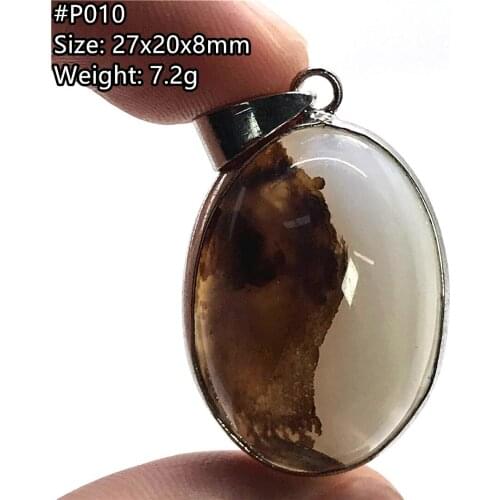 Top Natural Chalcedony Crystal Pendant Jewelry For Women Man Healing Love Luck 27x20x8mm Beads Oval Stone Silver Gemstone AAAAA
