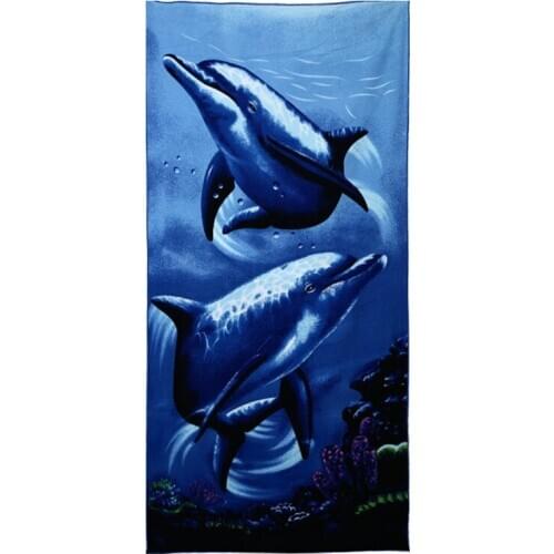 Free shipping 140*70CM Towels Baby Bath Towel Children Beach Bath Towel Covers Towel Dolphin