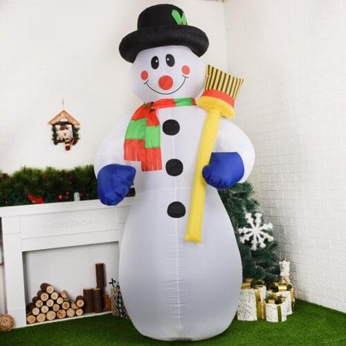 Christmas Inflatable Toy 1.8m/2.4m Large Christmas Snow Popular Model New Year Party Decoration Home Decoration Gift EU Plug