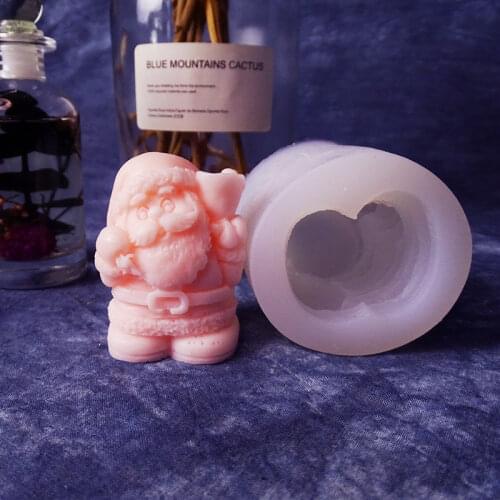 Santa Claus Silicone Mold Christmas 3D 3D Handmade Candle Mould DIY Candle Making Tools Candle Making Molds