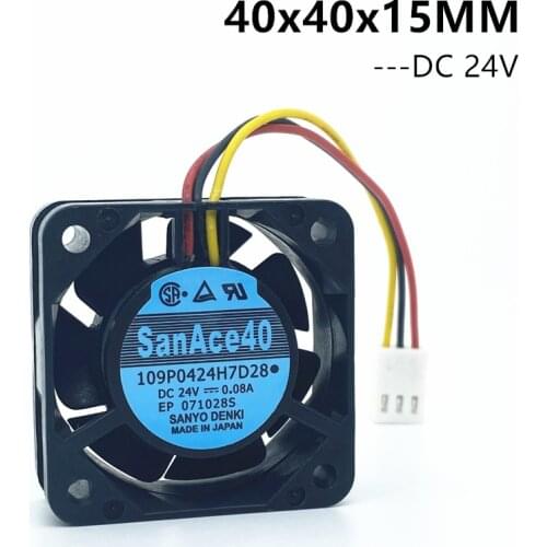 SANYO 4015 109P0424H7D28 Cooling Server Fans For Fanuc P/N: A90L-0001-0441/39 DC24V 0.08A Server Fan 3pin