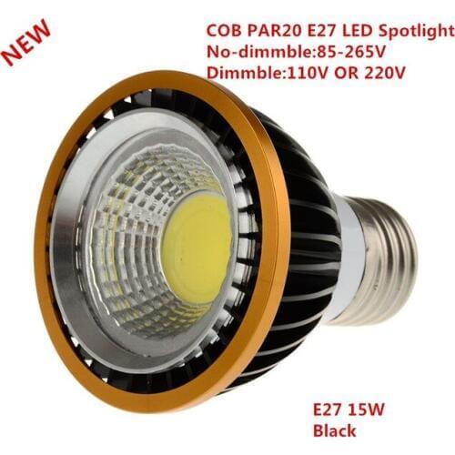 10PCS Newest 15WCOB dimmable PAR20 LED Spot Bulb Lamp Light E27 Warm White/Cool White/White Led Spotlight Downlight Lighting