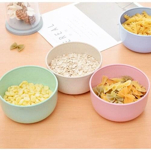 4pcs/Set Bowl Eco Friendly Tableware Wheat Straw PP Food Grade Environmental Protection Bowl Household Rice Salad Nood