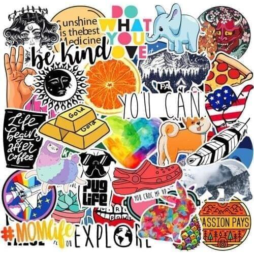 40PCS Cute Trendy Ins Style Stickers to DIY Laptop Scrapbook Luggage Bicycle Motorcycle Skateboard Ps4 Car Computer Decal